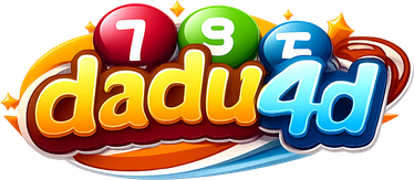 Logo dadu4d berwarna biru es
